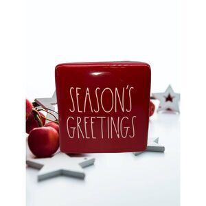 Rae Dunn Season Greetings Tissue Box Cover